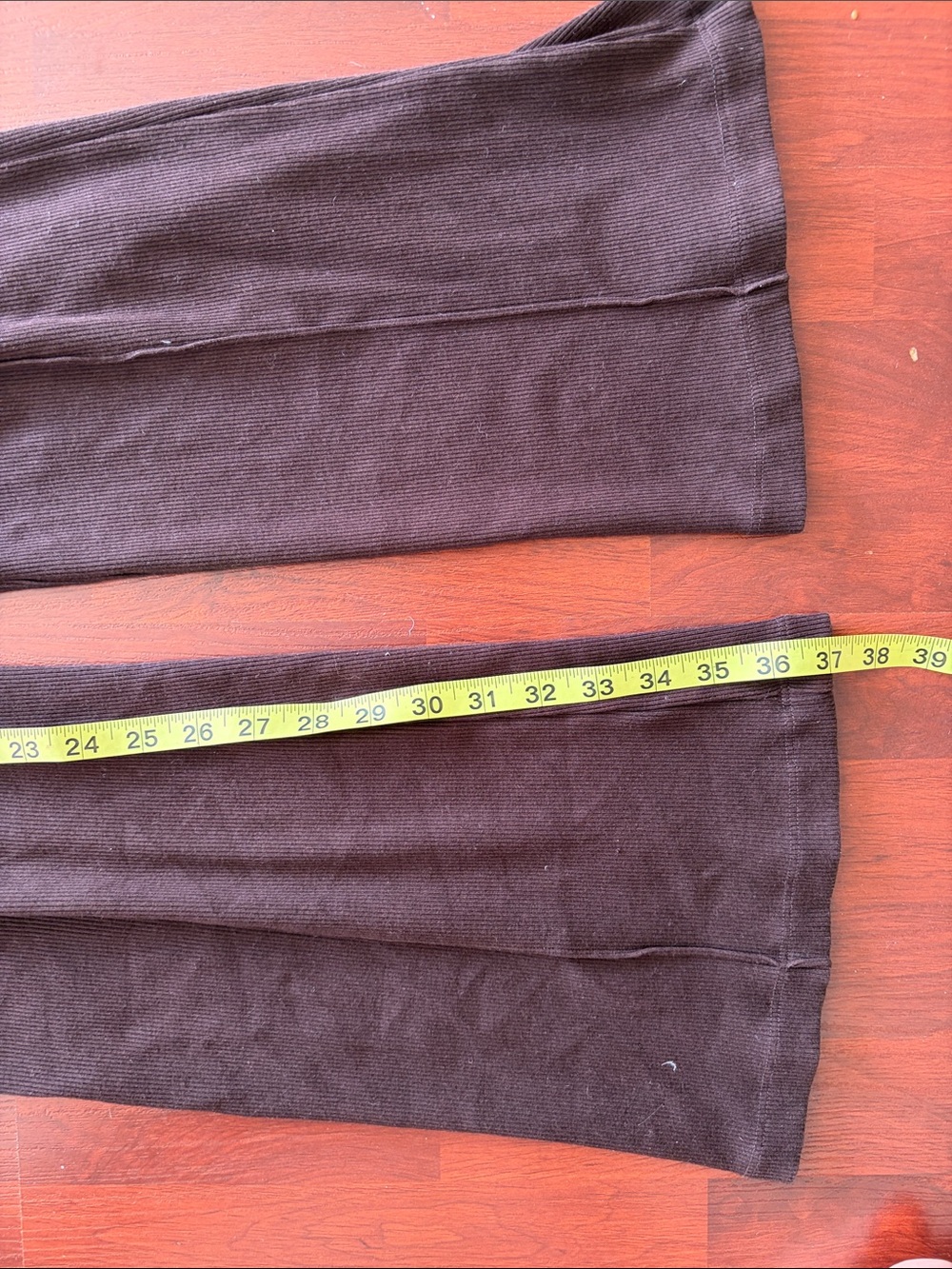 DONNI. Black Knit Kick Flare in Brown Large - Picture 4 of 7